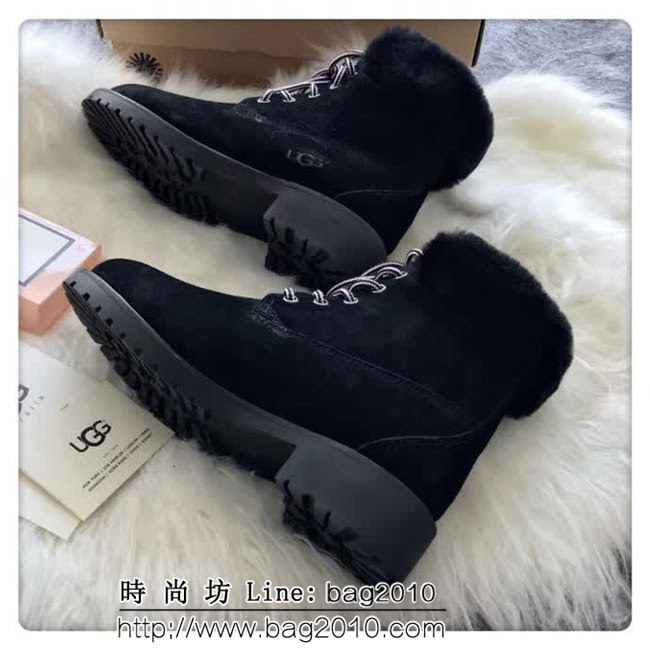UGG 2018爆款 牛磨砂皮 栗色 時尚保暖 馬丁靴 QZS2247